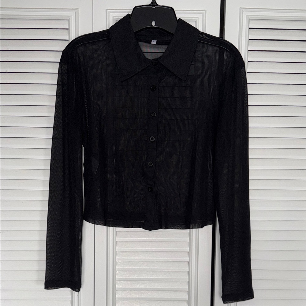 Sheer Cropped Top